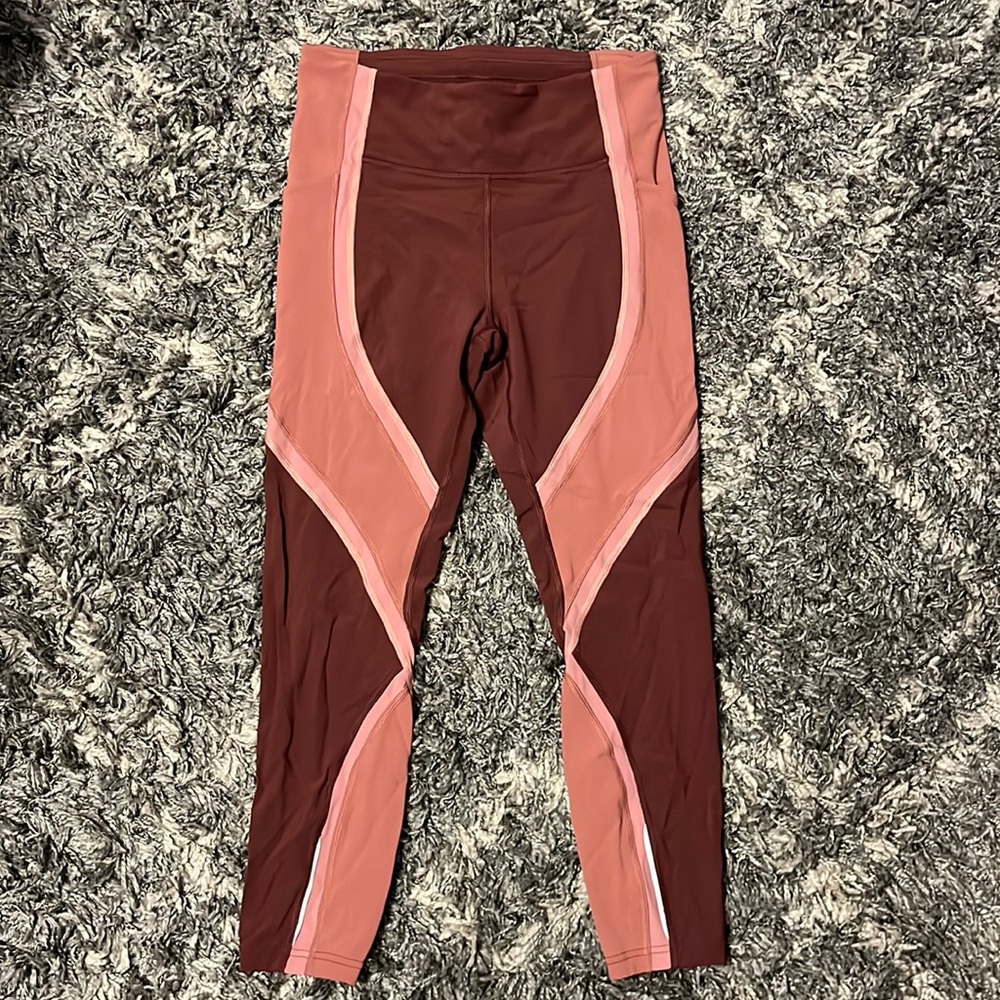 Women’s Lululemon Leggings Maroon and Pink